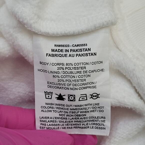 NIKE Center-Swoosh Hoodie Womens S/M 24x26 Oversized White - Picture 8 of 13